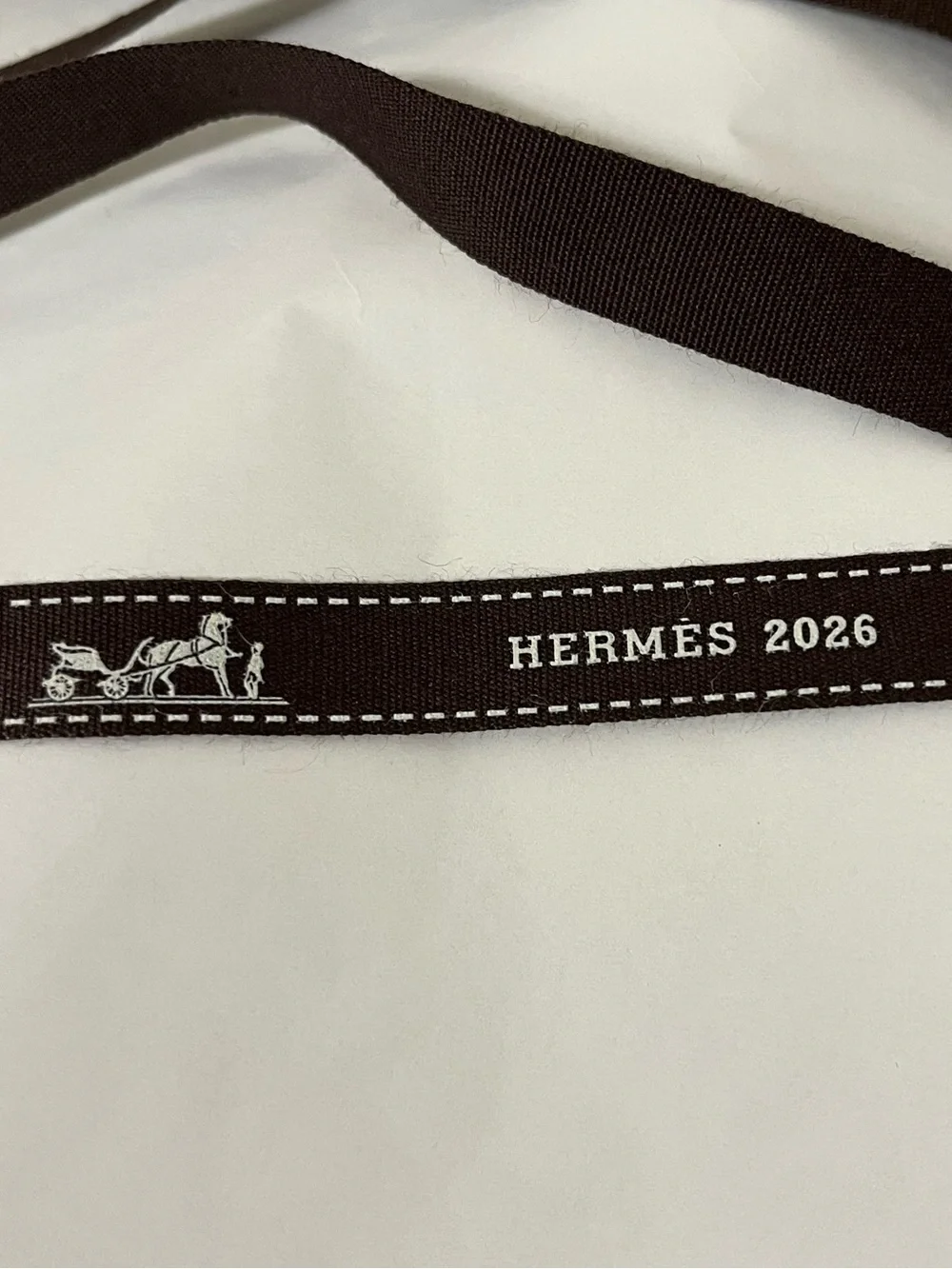 Hermès 2026 Brown Logo Ribbon